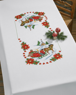 Kirjontasetti Kirkko, Reki & Tähti 140x220 cm