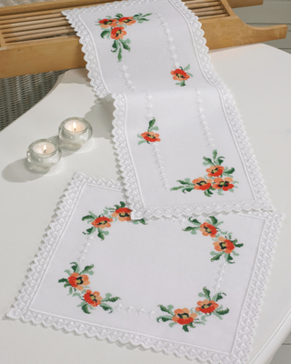 Kirjontasarja Unikot 28 x 68 cm