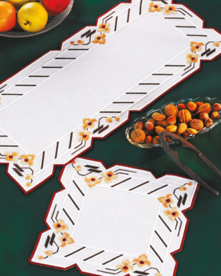 Hardanger-kirjontasetti 29 x 62 cm