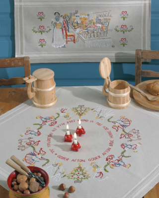 Kirjontasetti Jouluaatto 80 x 40 cm