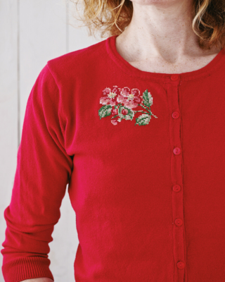 Kirjontasarja Kukka 8 x 6,5 cm