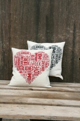 Kirjontasetti Rakkaus punainen 39 x 39 cm