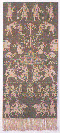 Kirjontasarja Beiderwand sininen 81 x 193 cm