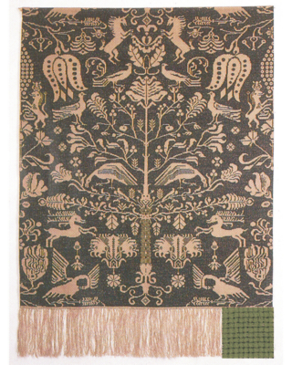 Kirjontasarja Beidewand Vaaleanvihreä 101 x 140 cm