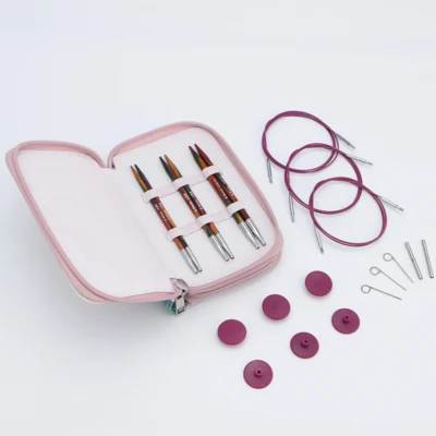KnitPro Symfonie 2 Vaihdettavat Pyöröpuikotsetti, Starter Set, 13 cm