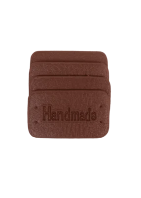 Go Handmade Handmade Label, 4 kpl: Ruskea