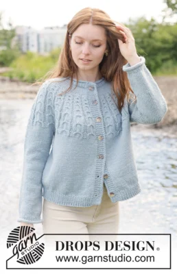 River Dream Cardigan – DROPS 273-12, Nepal-neuletakki, kuva 1