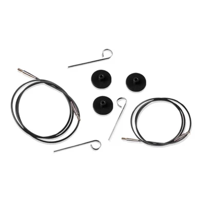KnitPro Wire Black SILVER (40-150 cm)