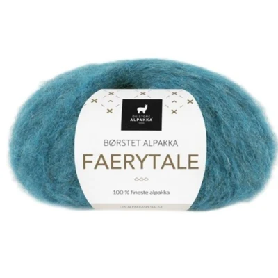 Du Store Alpakka Faerytale 766 Turkoosi meleerattu