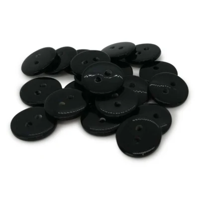 HobbyArts Pyöreät Muoviset napit Musta, 12,5mm, 20 kpl