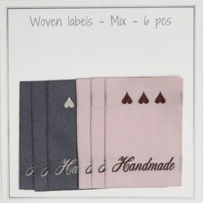 Go Handmade Vævet Labels, 32 x 45, 6 stk.
