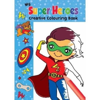 Värityskirja A4 Super Heroes, 16 sivua