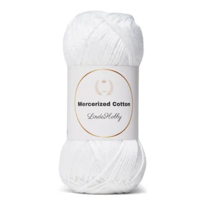 LindeHobby Mercerized Cotton 2 Valkoinen