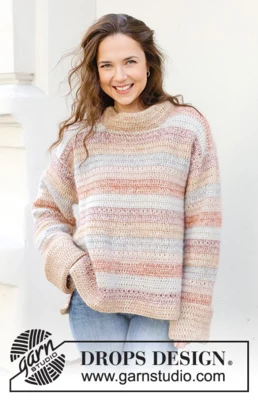 245-28 Lakeside Watercolour Sweater by DROPS Design