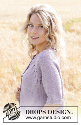 250-4 Orchid Tea Cardigan by DROPS Design