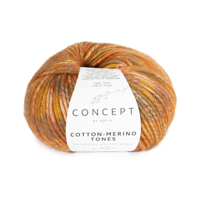 Katia Concept Cotton-Merino Tones 305 Khaki-okra-ruoste