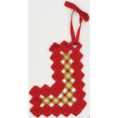 Joulu Hardanger Punainen 9 x 9 cm