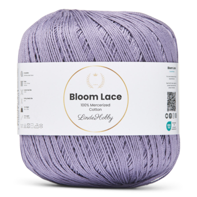 LindeHobby Bloom Lace Mercerized Cotton 12 Vaalea lila