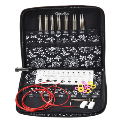 ChiaoGoo Twist Red Lace Vaihdettava Pyöröpuikkosetti, Small, 13 cm