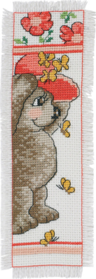 Kirjontapakkaus Nalle hatulla 7 x 21 cm