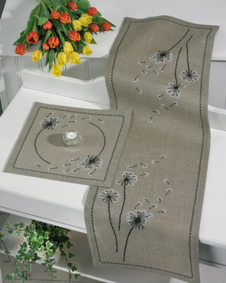 Kirjontapaketti Voikukka 36 x 36 cm