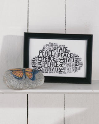 Kirjontapaketti Rauha pilvessä 9 x 14 cm