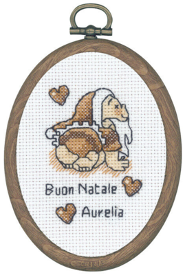 Kirjontasarja Ryömivä tonttu m/5961/60 7 x 9 cm