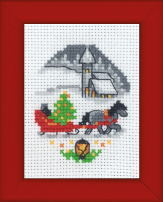 Kirjontasarja Kane joulukuva 6 x 8 cm