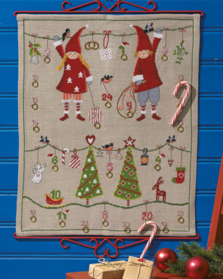 Kirjontapaketti Modernit tontut 5125/48 48 x 58 cm