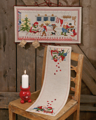 Kirjontapaketti Tonttukeittiö B5135/55 55 x 30 cm