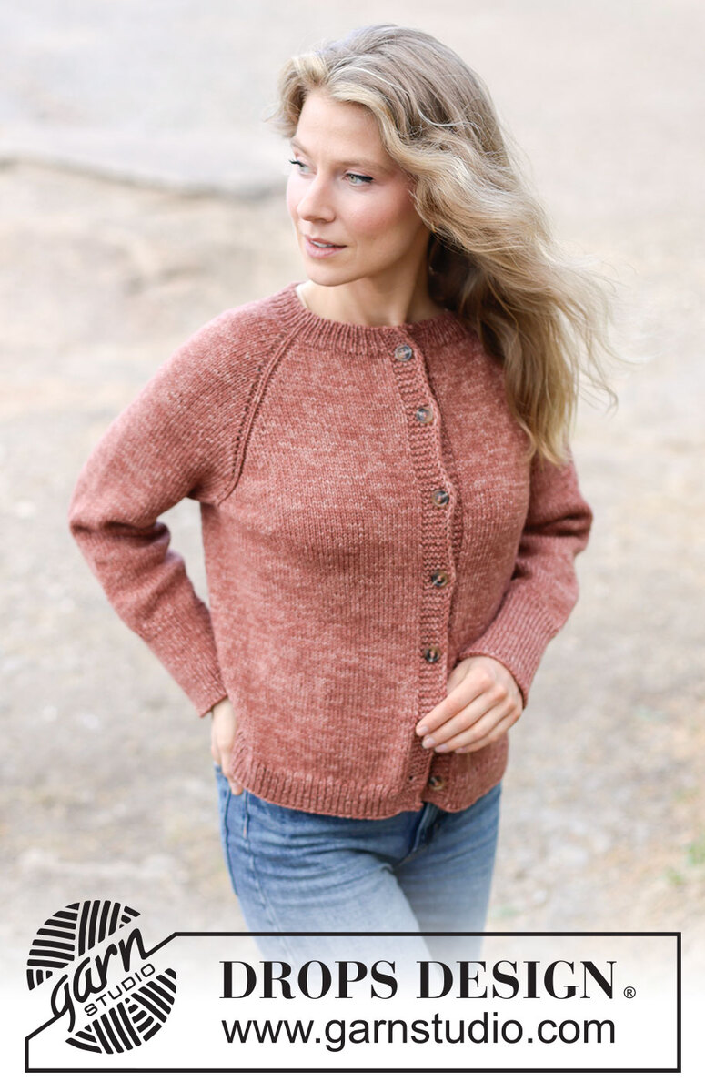 264-20 Canyon Twist Cardigan by DROPS Design
