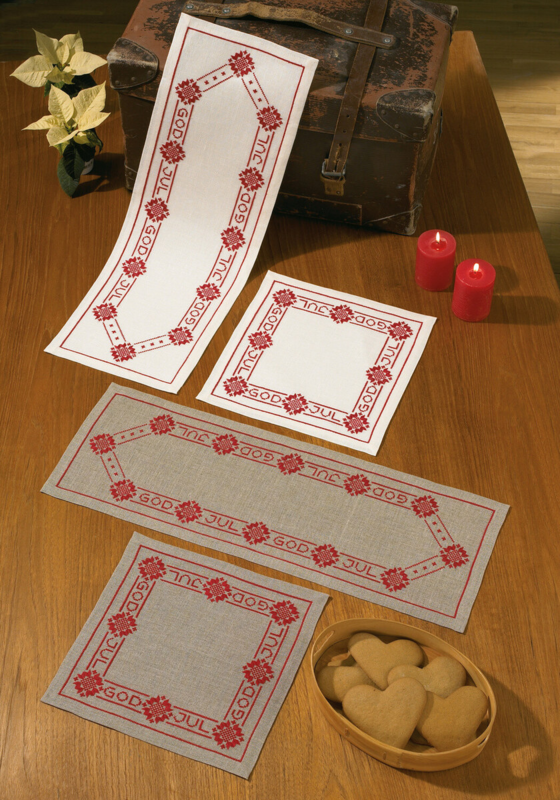 Kirjontasetti Hyvää joulua 21 x 60 cm