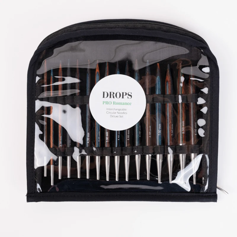 DROPS Pro Romance Vaihtopäinen Pyöröpuikkosetti Deluxe