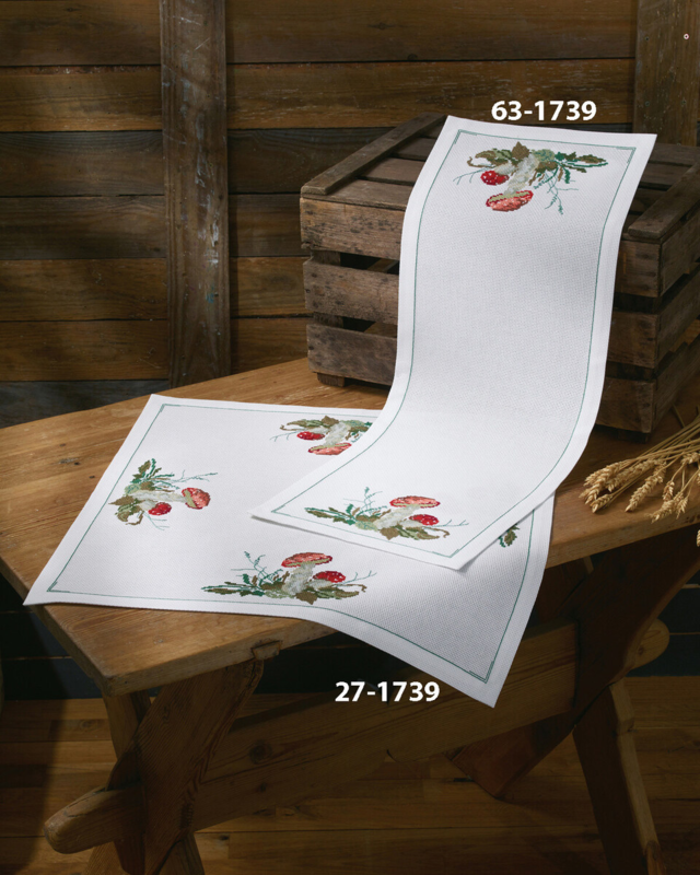 Kirjontasetti Kärpässieni 28 x 77 cm