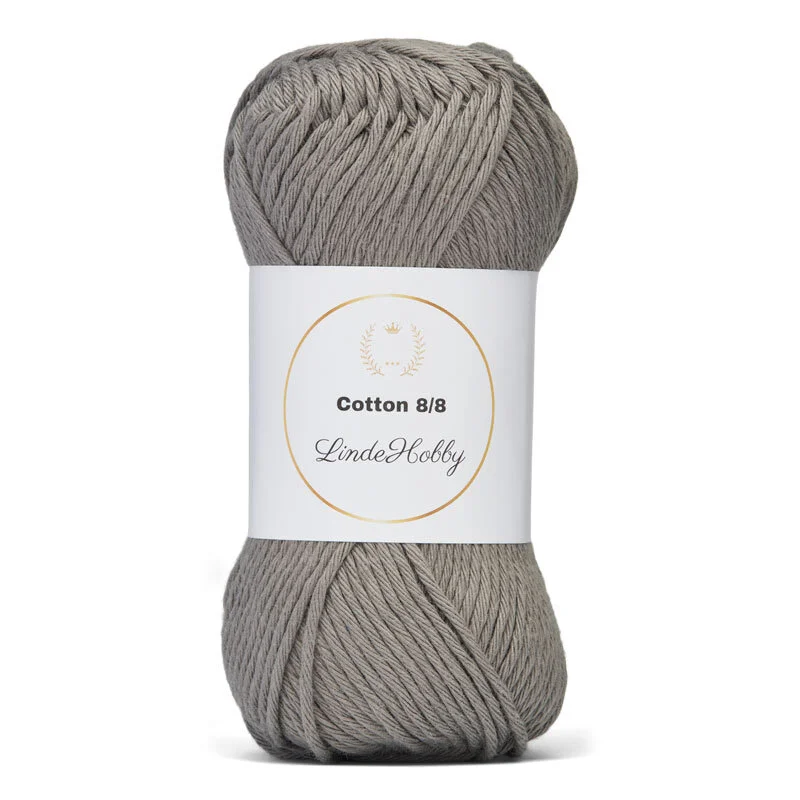 LindeHobby Cotton 8/8 – Natural Harmony, 10 kerää 069 Grigio Medio