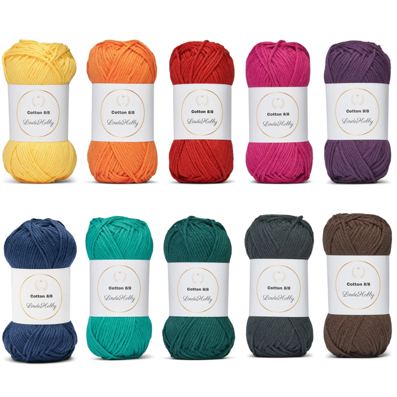 LindeHobby Cotton 8/8 – Autumn Glow, 10 kerää