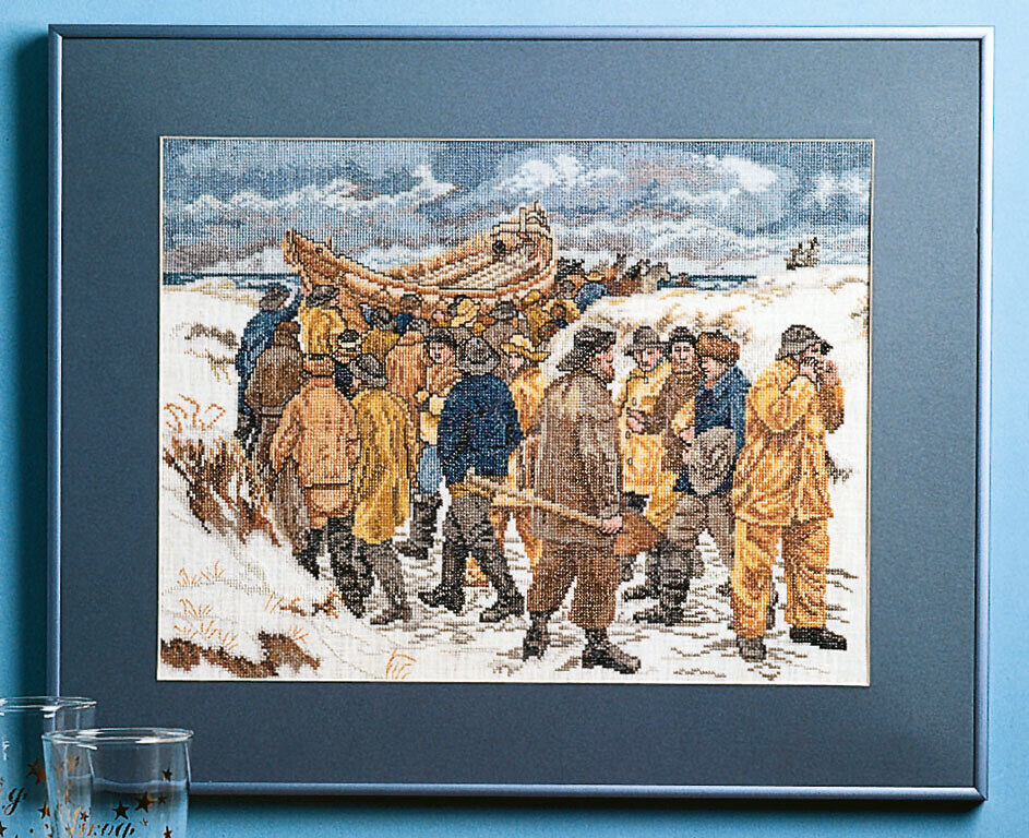Kirjontapaketti Pelastusvene 47 x 38 cm