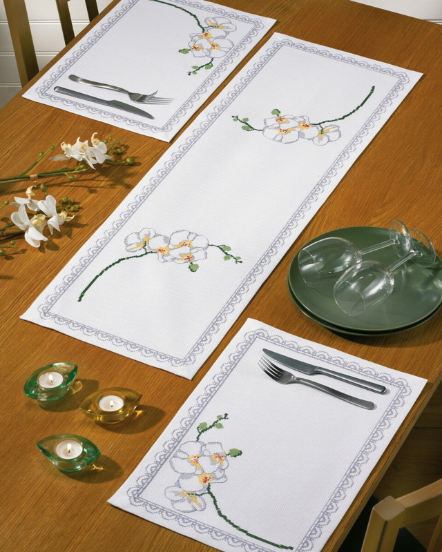 Kirjontasarja Orkidea 31 x 94 cm