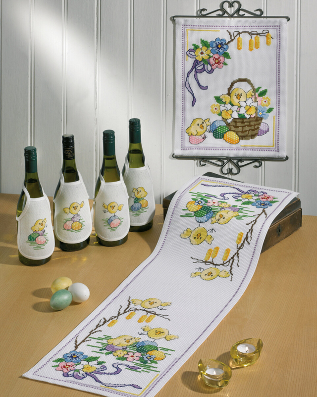 Kirjontasarja Pääsiäistiput 28 x 95 cm