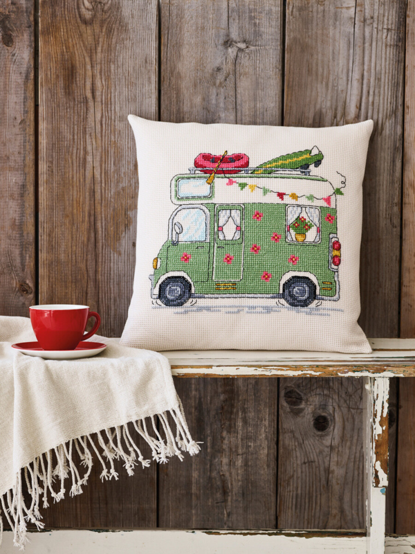 Kirjontasarja Asuntoauto 40 x 40 cm