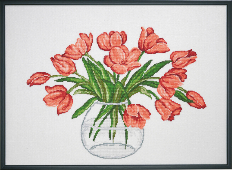 Kirjontasarja Tulppaanit R5472 58 x 42 cm
