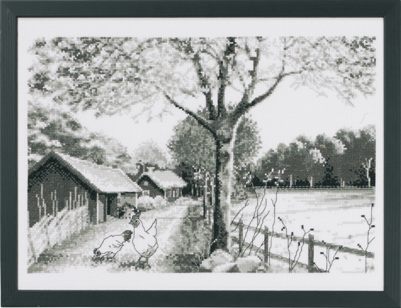 Kirjontapaketti Maaseudulla 40 x 30 cm