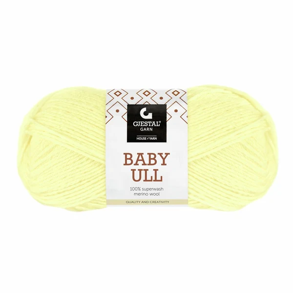 Gjestal Baby Ull 8552 Vaaleankeltainen