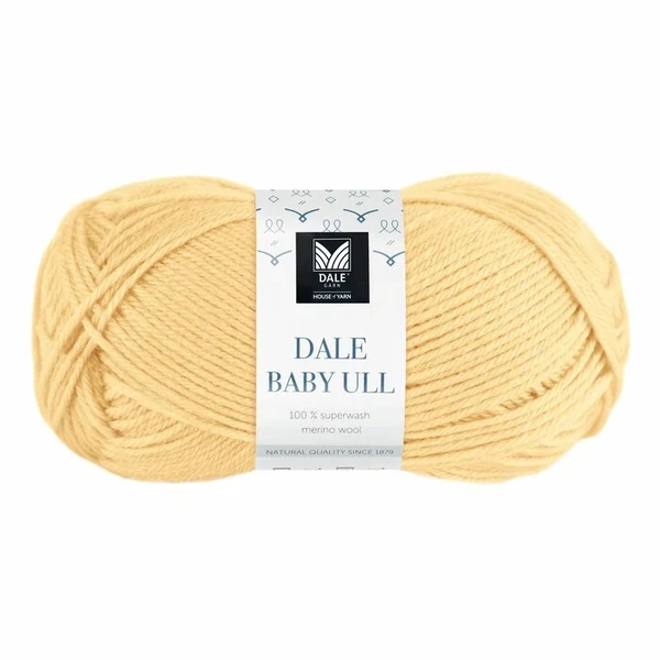 Gjestal Baby Ull 8557 Kultainen keltainen