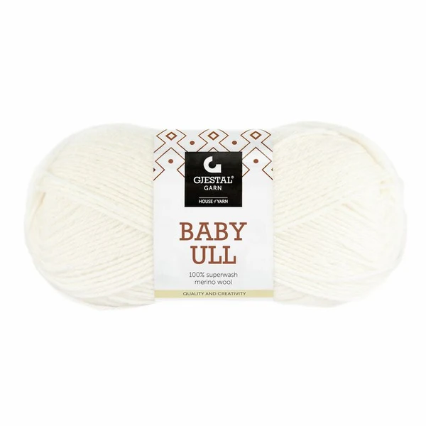 Gjestal Baby Ull 0010 Valkoinen