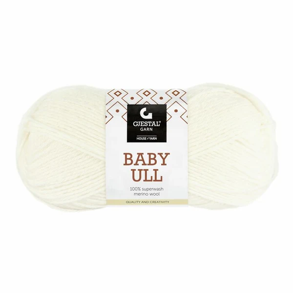 Gjestal Baby Ull 0017 Puolivalkaistu valkoinen