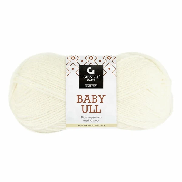 Gjestal Baby Ull 0020 Valkaisematon valkoinen