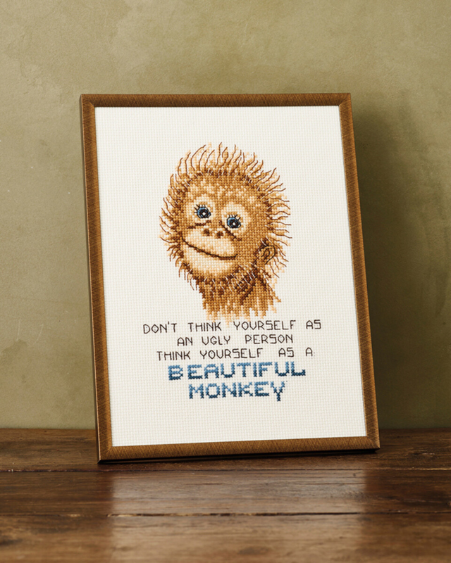 Kirjontapaketti Orangutan R5703 18 x 24 cm