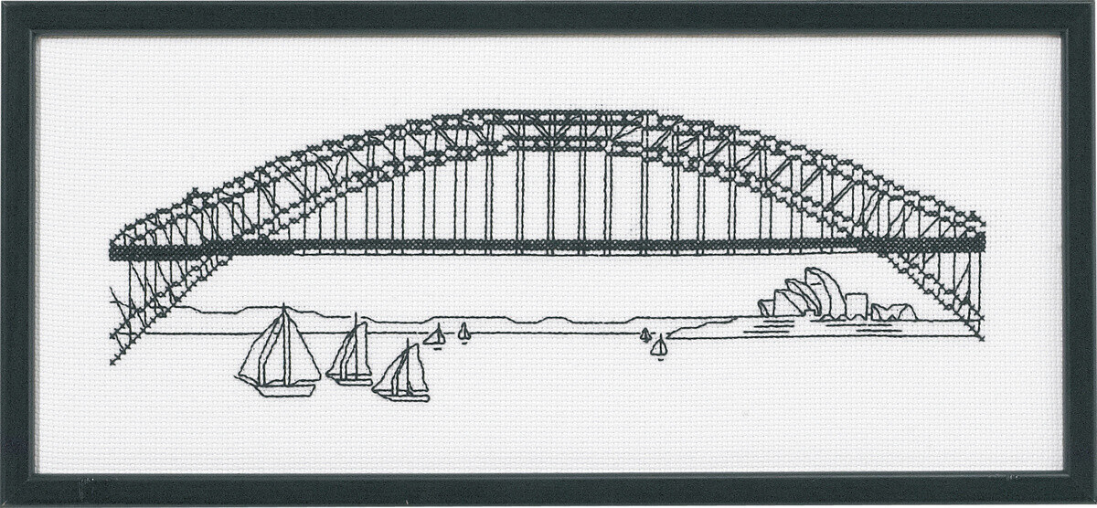 Kirjontasetti Harbour Bridge 5496 36 x 15 cm