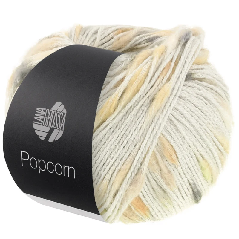 Lana Grossa Popcorn 10 Hopeanharmaa/beige/harmaa/tummanharmaa